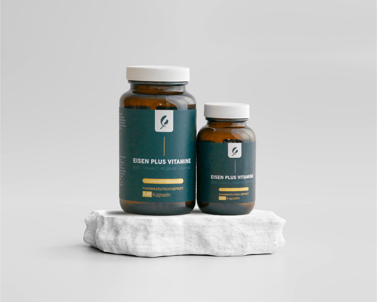 Eisen Plus Vitamine Kapseln mit Vitamin B12, Folsäure und Vitamin C – vegan und in Deutschland hergestellt