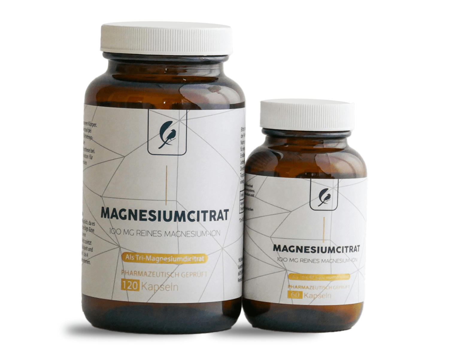 Magnesiumcitrat Kapseln mit 100mg reinem Magnesium für Muskeln, Gelenke, Knochenbildung und der allgemeinen Gesundheit. Magnesium vor allem in Form von Magnesiumcitrat ist wichtig für das Immunsystem und Nervensystem. Magnesiumcitrat kapseln gibt es in 2 Packungsgrößen 60 und 120 vegane Kapseln. vegan, pflanzlich, bio, organisch und aus pharmazeutischer Produktion
