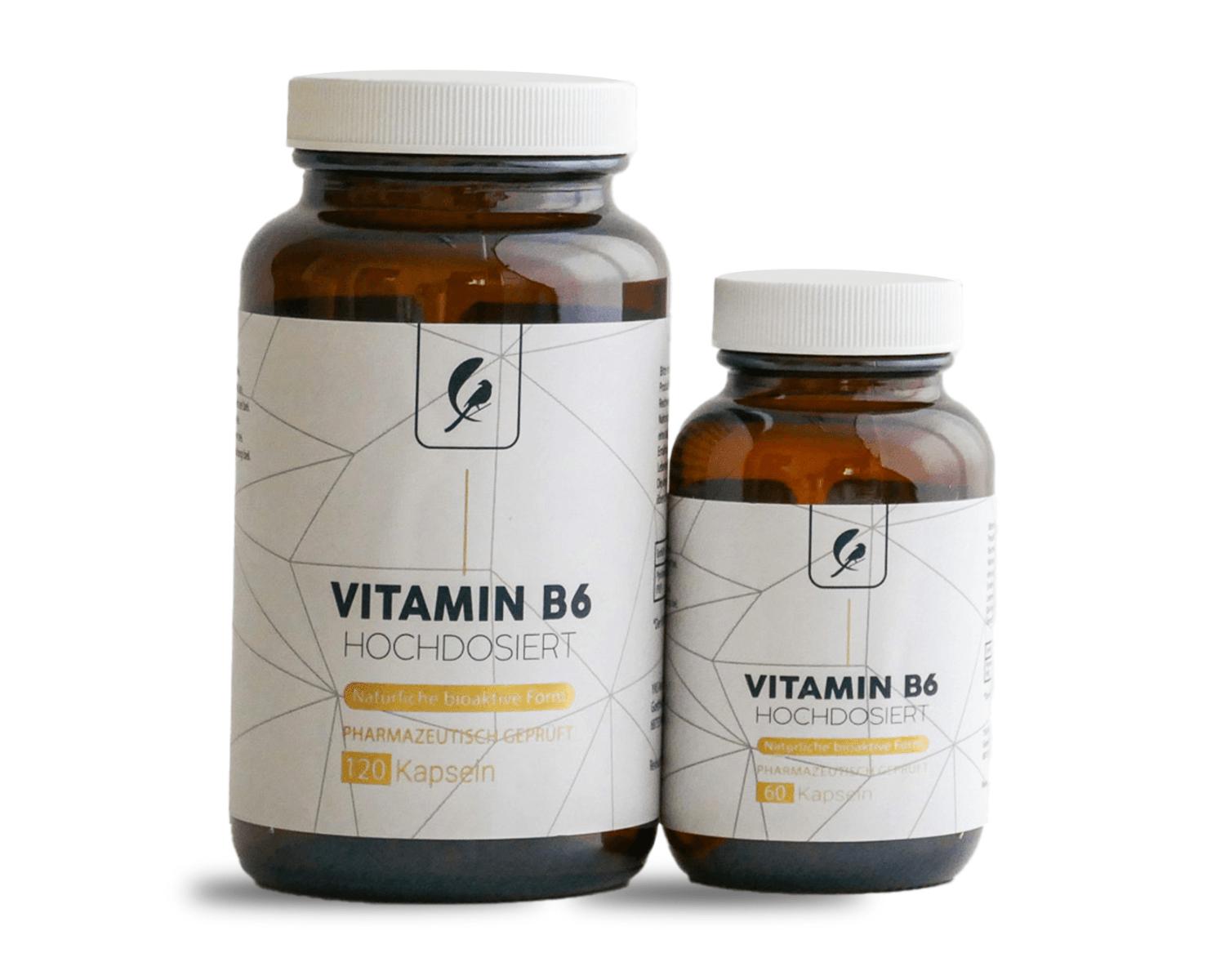 Vitamin B6 hochdosiert und bioaktiv in veganen Kapseln. vegane Nahrungsergänzungsmittel aus Reinsubstanzen, ohne Zusätze, ohne Rieselhilfen, laktose und Glutenfrei. Vitamin B6 Bioaktiv als Pyridoxalphosphat (PLP), hochdosiert mit 25mg in jeder Kapsel. Vitamin B6 für das Immunsystem, Vitamin B6 für die Psyche, Vitamin B6 für gesunde Nerven, Vitamin B6 für die Bildung von Neurotransmitter und zur Förderung der psychischen Gesundheit