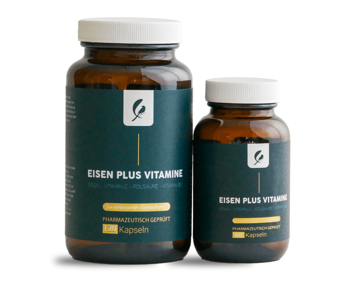 Eisen Kapseln 100mg von YAS Medica – 60 und 120 vegane Kapseln mit Eisen, Vitamin C, Folsäure und Vitamin B12